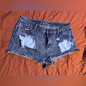 Rue21 Gray Jean Short Shorts